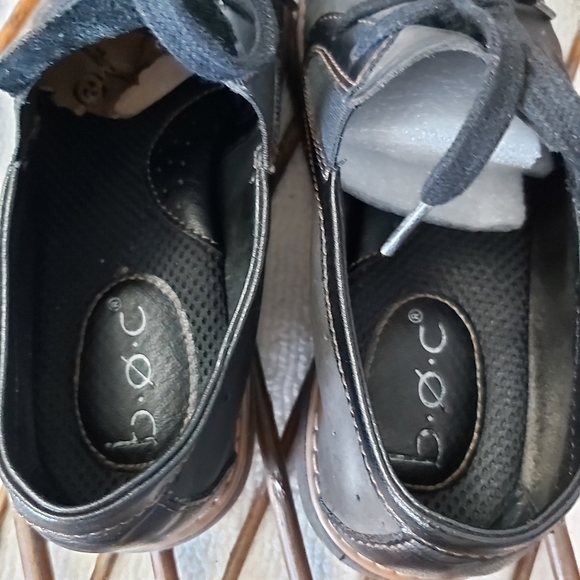 BOC Born Concept leather sneakers comfort shoes lace up black - Picture 7 of 16